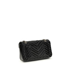 حقيبة كتف من جلد العجل الأسود Bos Taurus