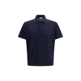Blue Wool Polo Shirt