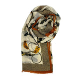 Beige Fleece Wool Women Scarf