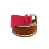Pink Genuine Leather Women Belt