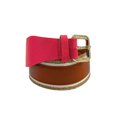 Pink Genuine Leather Women Belt