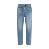 Light Blue Cotton Slim Fit Jeans
