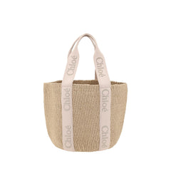 Beige Raffia Handbag