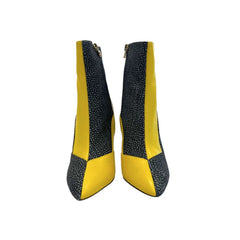 Yellow Genuine Leather Women Boot