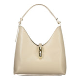 Beige Leather Women Handbag