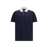 قميص بولو بولو قطن أزرق