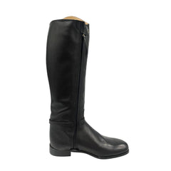 Black Leather Women Boot