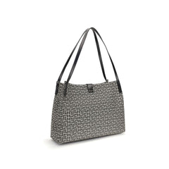 حقيبة كتف قطنية سوداء