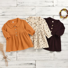 تنورة برنسيس من القطن الرغوي المطبوع عليه رباط على شكل كلية للبنات