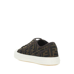 Brown Polyamide Low Top Sneakers