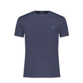 Blue Cotton Men's Slim-Fit T-Shirt