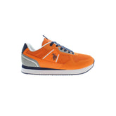 Arancione Polyurethane Men Sneaker
