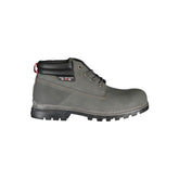 Gray Polyester Mens Boot