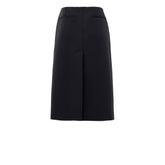 Black Wool Midi Skirt
