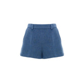 Blue Wool Shorts