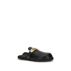 Black Calf Leather Bos Taurus Mules