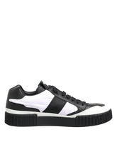 Black White Leather MIAMI Low Top Sneakers Shoes