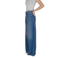 Blue Cotton Bootcut Jeans