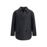 Gray Fleece Wool Coat