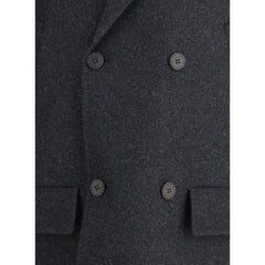 Gray Fleece Wool Coat