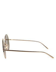 نظارة شمسية ذات عدسات دائرية مطلية بالذهب DG2215K نظارة شمسية ذات عدسات دائرية مطلية بالذهب