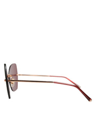 Lucia Gold Metal Cat Eye Red Lenses Sunglasses