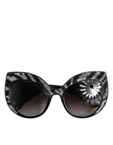 Black Silver Sequin Butterfly Polarized Sunglasses