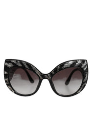 Black Silver Sequin Butterfly Polarized Sunglasses