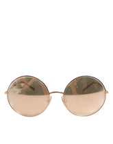 DG2215K Gold Metal Round Shades Eyewear Sunglasses
