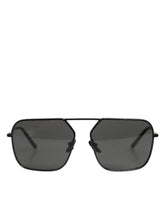 Black Metal Frame Square Lenses Shades Eyewear Sunglasses