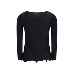 Black Fleece Wool Top