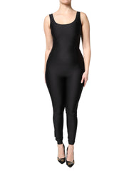 فستان جمبسوت نسائي أسود بدون أكمام بدون أكمام بدون أكمام