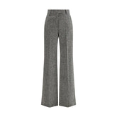 Gray Wool Casual Pants
