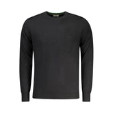 Black Polyester Men's Sweater