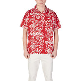 Red Cotton Shortsleeve Shirt