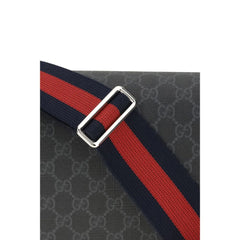 حقيبة كتف سوداء من البولي إيثيلين