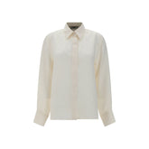 White Silk Pattern Shirt