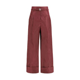 Bordeaux Silk Dress Pants