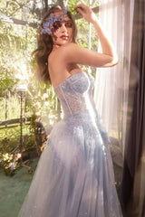 فستان تول ديزي غير متماثل على شكل حرف A-1