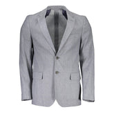 Gray Cotton Blazer