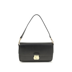 Black Calf Leather Bos Taurus Shoulder Bag