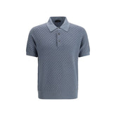 Blue Cotton Polo Shirt