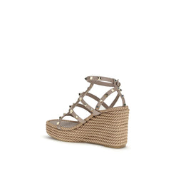 Beige Calf Leather Bos Taurus Espadrilles