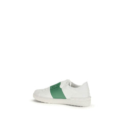 White Calf Leather Bos Taurus Low Top Sneakers