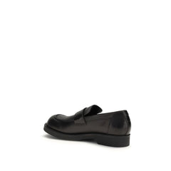 Black Calf Leather Bos Taurus Slip-On Loafers