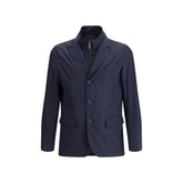 Blue Polyester Jackets And Coat