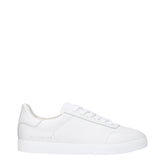White Leather Low Top Sneakers