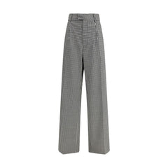 Multicolor Fleece Wool Casual Pants