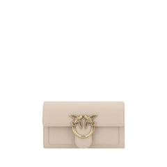 Beige Calf Leather Bos Taurus Shoulder Bag