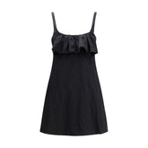 Black Cotton Casual Dress